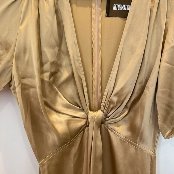Beautiful Gold Long Dress Reformation